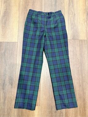Pendleton Womens Black Watch Plaid pants Trousers size 4 virgin wool